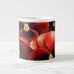 Caneca De Café Grande pintura a aquarela bonito de picos vermelhos