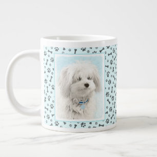 Caneca De Café Grande Pintura de Algodão de Tulear - Arte de Cachorro O