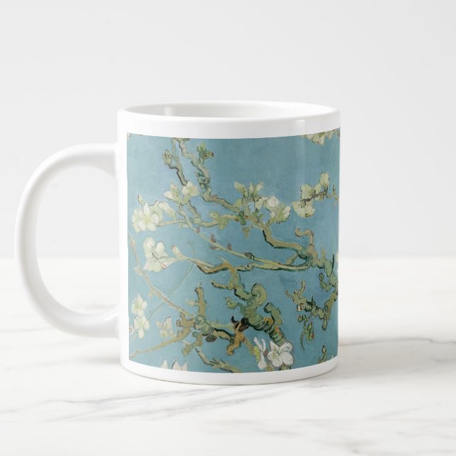 Caneca De Café Grande Pintura de Almond Blossoms por Van Gogh (Esquerda)