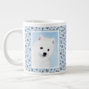 Caneca De Café Grande Pintura de Cachorro Eskimo Americano - Arte Origin