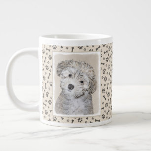 Caneca De Café Grande Pintura De Cachorro Havanês - Arte Cachorra Origin