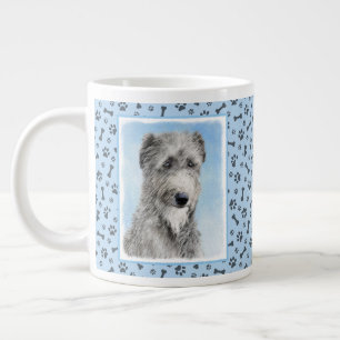 Caneca De Café Grande Pintura de Deerhound Escocês - Ar Cachorro Origin
