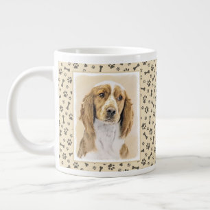 Caneca De Café Grande Pintura do Welsh Springer Spaniel - Arte Original 