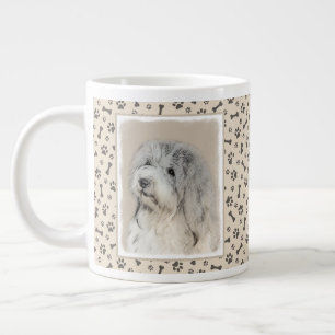 Caneca De Café Grande Pintura em Havanês (Dourada Sable) - Arte original