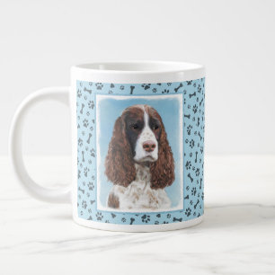 Caneca De Café Grande Pintura em inglês Springer Spaniel original