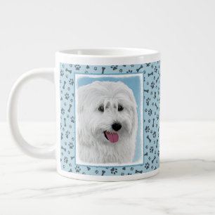 Caneca De Café Grande Pintura Polonesa De Ovinos - Arte Canina