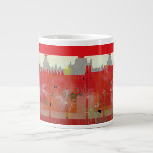 Caneca De Café Grande Pintura vermelha