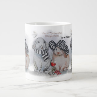 Caneca De Café Grande "Pipa & Marlow" Boganhues Print