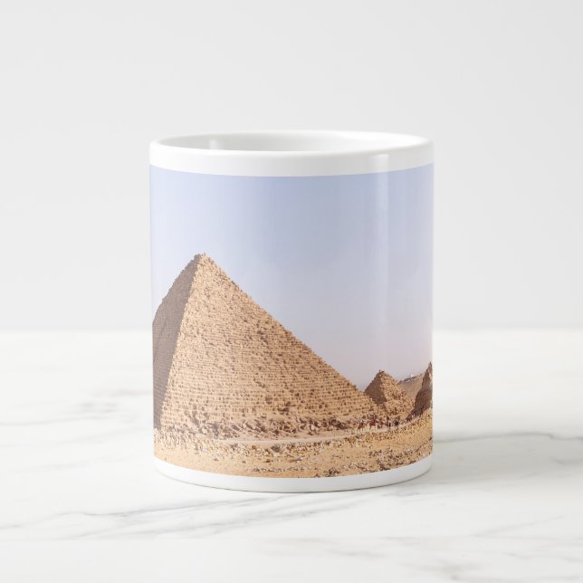Caneca De Café Grande Pirâmides de Giza (Frente)