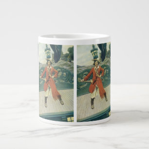 Caneca De Café Grande Piratas Antigos, Capitão Keitt por Howard Pyle