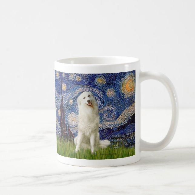 Caneca De Café Grande Pirineus 3 - Noite Estrelada (Direita)