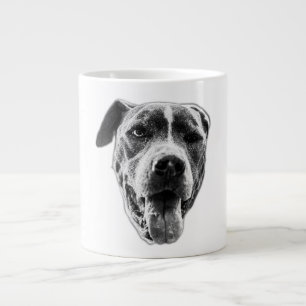 Caneca De Café Grande Piscar os olhos brilhante Combinação pitbull — Fec