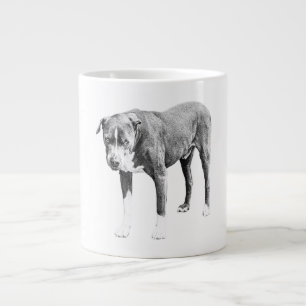 Caneca De Café Grande Pit Bull Winter Morning Mug