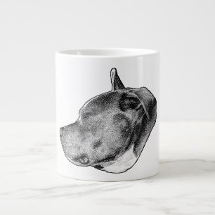 Caneca De Café Grande pitbull dotstrength