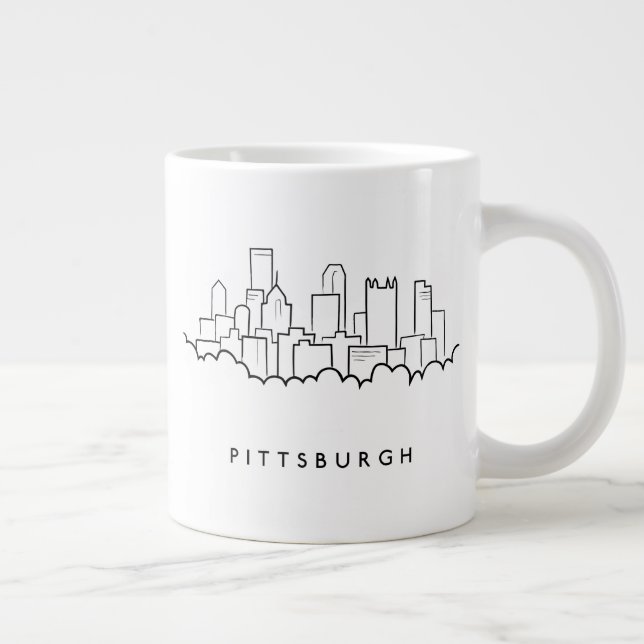 Caneca De Café Grande Pittsburgh Pennsylvania (Direita)
