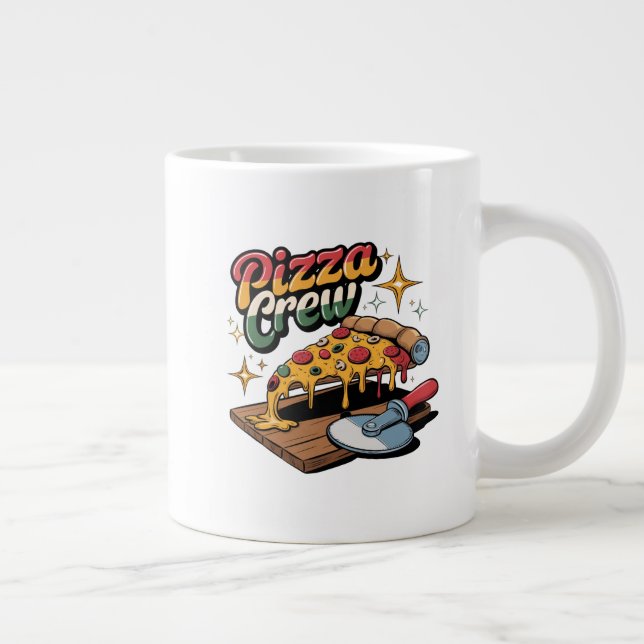 Caneca De Café Grande Pizza Crew (Direita)