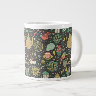 Caneca De Café Grande Placa de chá brilhante