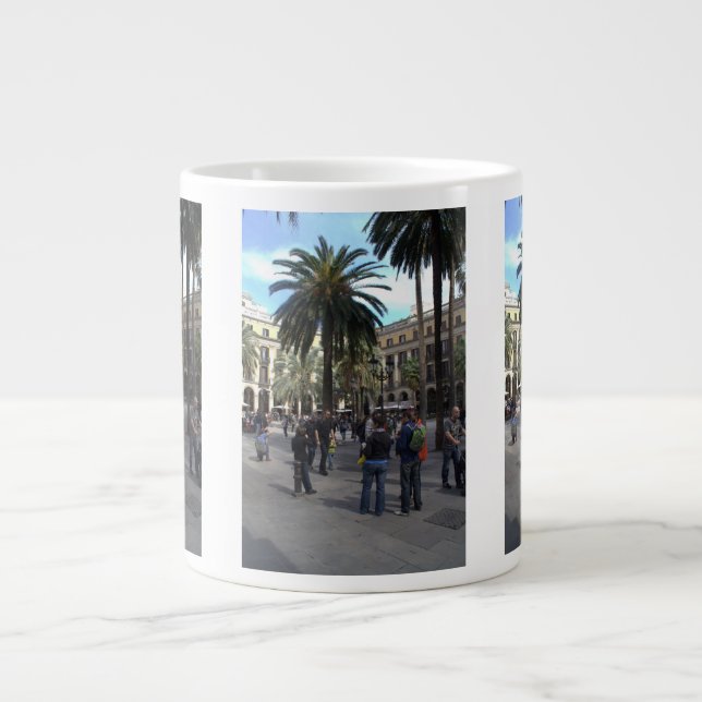 Caneca De Café Grande Plaça Reial, Barcelona (Frente)