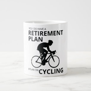 Caneca De Café Grande Planejo andar de bicicleta quando me aposentar