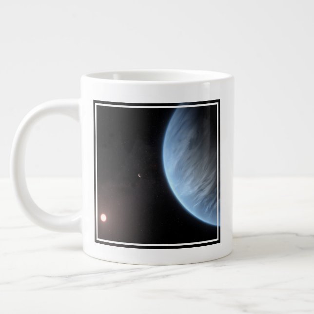Caneca De Café Grande Planeta K2-18b, Estrela De Host E Planeta De Acomp (Esquerda)