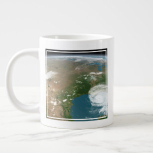 Caneca De Café Grande Planeta Panorâmico Terra E Os Eua.