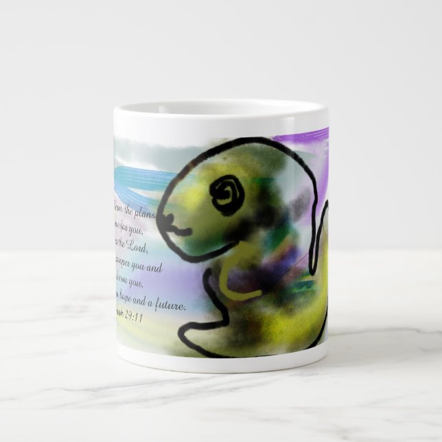Caneca De Café Grande plano de Jesus (Frente)