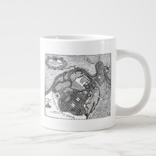 Caneca De Café Grande Plano Rua Petersburgo