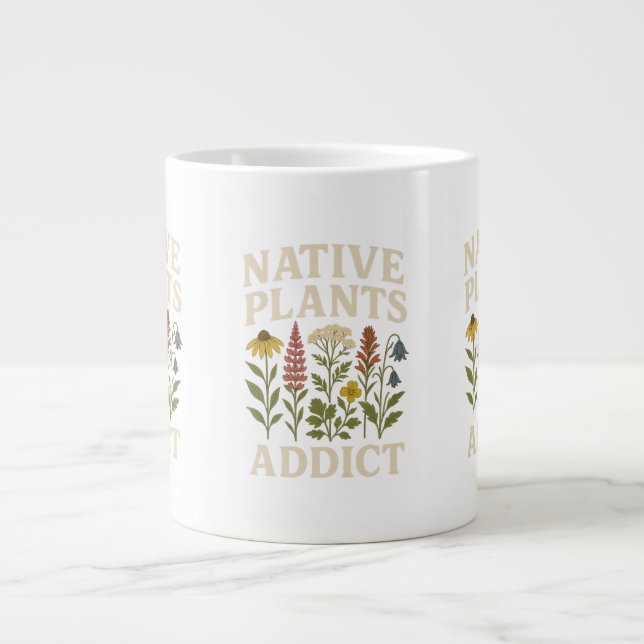 Caneca De Café Grande Plantas Nativas Viciam Mug (Frente)