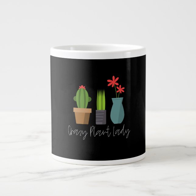 Caneca De Café Grande Plantas - Senhora das Plantas Loucas (Frente)