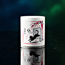 Caneca De Café Grande Playful Soccer Cat Mug Perfect Gift for Cat Lovers