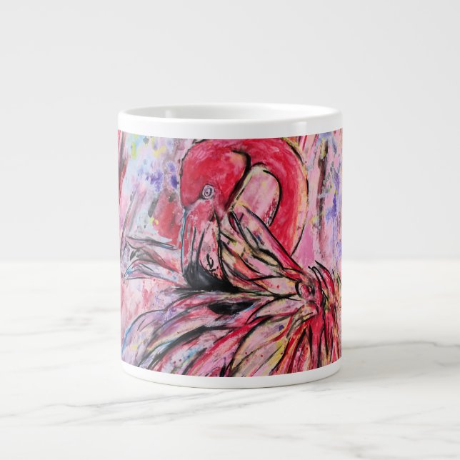 Caneca De Café Grande Plumes au rose (Frente)