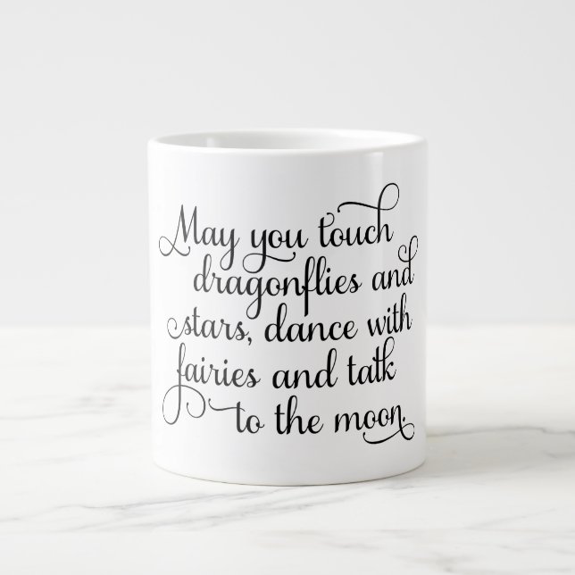 Caneca De Café Grande Pode você dançar com bênção irlandesa das fadas (Frente)