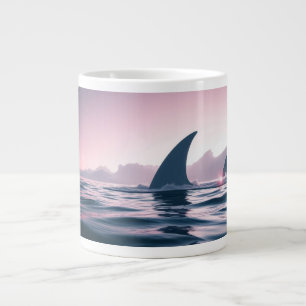 Caneca De Café Grande Poder da Barbatana de Tubarão