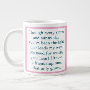 Caneca De Café Grande Poema de Amizade
