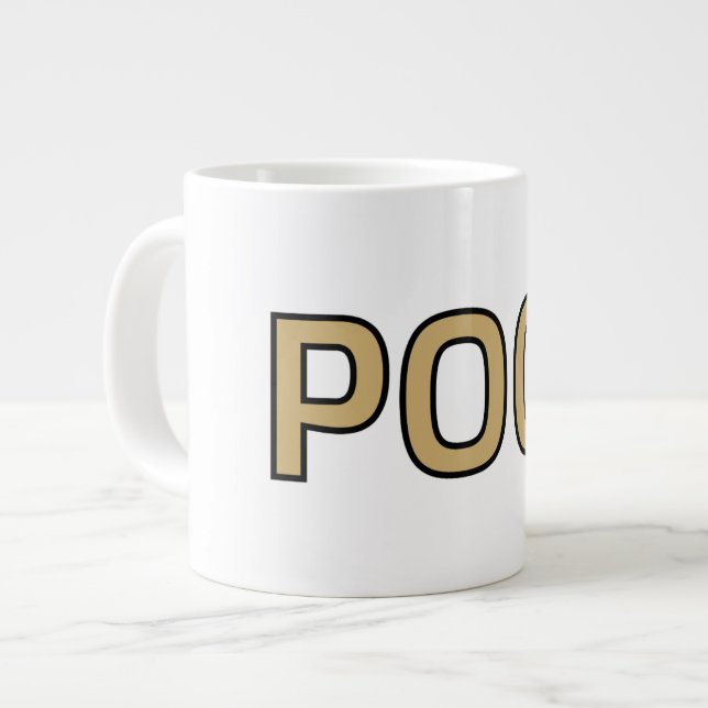 Caneca De Café Grande Pog! Text Mug - Luca Kaneshiro Fanart (Frente Esquerda)