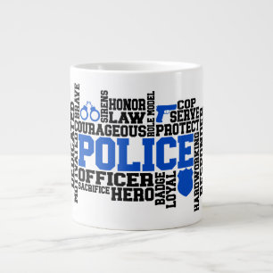 Caneca De Café Grande Polícia - Jumbo Mug