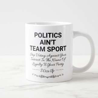 Caneca De Café Grande Política não é esporte de equipe