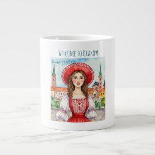 Caneca De Café Grande Polônia, bem-vindos a Cracóvia, Linda Cidade Velha