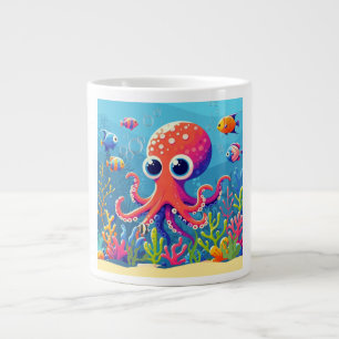 Caneca De Café Grande polvo fofo caribenho/tropical/havaiano