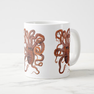 Caneca De Café Grande Polvo Macropus, Animais Aquáticos Marinhos Antigos