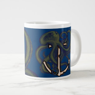 Caneca De Café Grande Polvo Steampunk Sobre Âncora