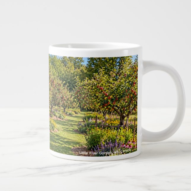 Caneca De Café Grande Pomar de maçã, macieiras e maçãs (Direita)