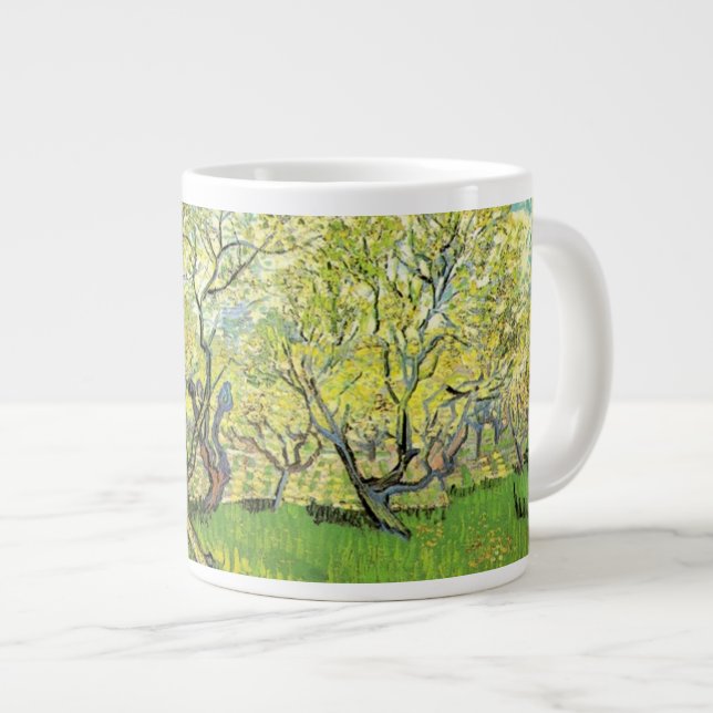 Caneca De Café Grande Pomar em Blossom por Vincent van Gogh. (Frente Esquerda)