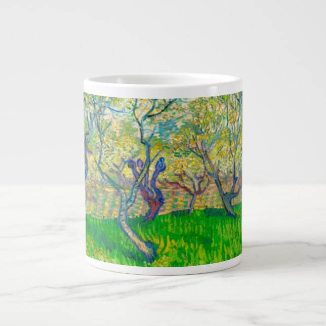 Caneca De Café Grande Pomar Vincent van Gogh em Blossom (Frente)