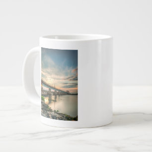 Caneca De Café Grande Ponte de Trem de Fuga