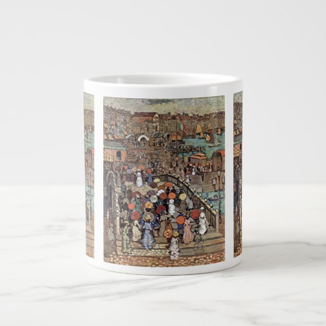 Caneca De Café Grande Ponte Della Paglia, Veneza de Maurice Prendergast (Frente)