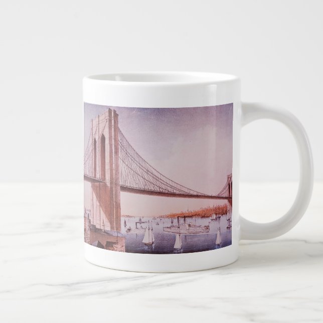 Caneca De Café Grande Ponte do Brooklyn (Direita)