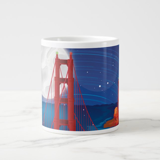 Caneca De Café Grande Ponte Ouro de São Francisco (Frente)
