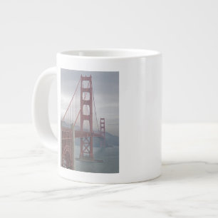 Caneca De Café Grande Ponte Ouro portão em neblina.