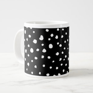 Caneca De Café Grande Pontos Dalmáticos, Pontos Dalmáticos, Preto e Bran